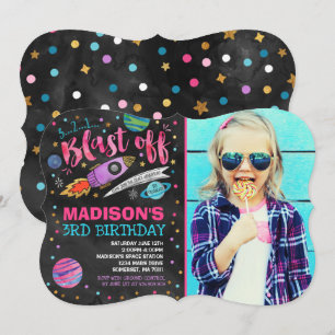 Invitation d'anniversaire de l'espace Partie spati