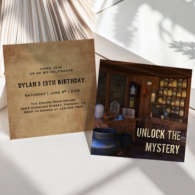 Invitation d'anniversaire de l'évasion vintage (Créateur téléchargé)