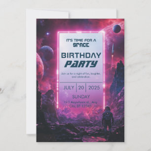 Invitation d'anniversaire de l'Explorateur Galacti