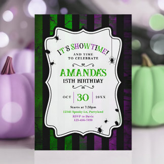 Invitation d'anniversaire de l'Halloween du scarab
