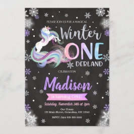 Invitation d'anniversaire de licorne d'ONEderland
