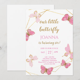 Invitation d'anniversaire de Little Butterfly