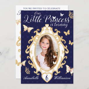 Invitation d'anniversaire de Little Princess Navy 