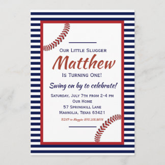 Invitation d'anniversaire de Little Slugger Baseba