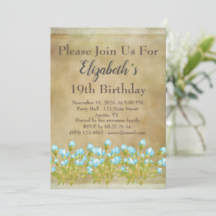 Invitation d'anniversaire de l'or rustique toscan