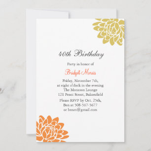 Invitation d'anniversaire de Lotus Flower