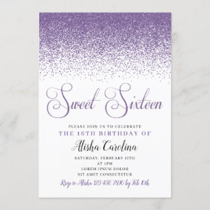 Invitation d'anniversaire de l'Sweet sixteen de Pa