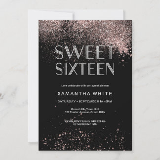 Invitation d'anniversaire de l'Sweet sixteen de pa