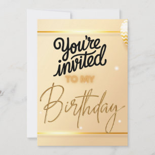 Invitation d'anniversaire de luxe - Script élégant