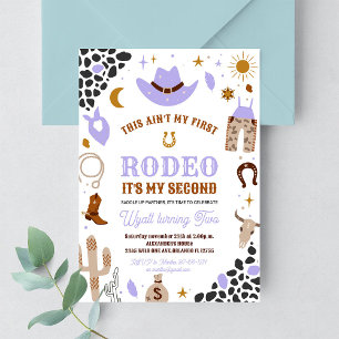 Invitation d'anniversaire de Ma Deuxième Cowgirl d