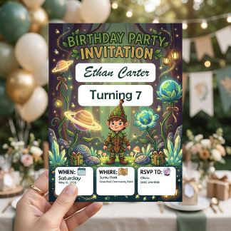 Invitation d'anniversaire de magicien - Pa magique
