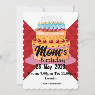 Invitation d'anniversaire de maman