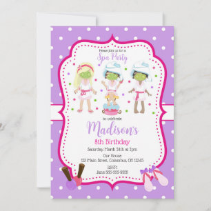 Invitation d'anniversaire de maquillage de Spa