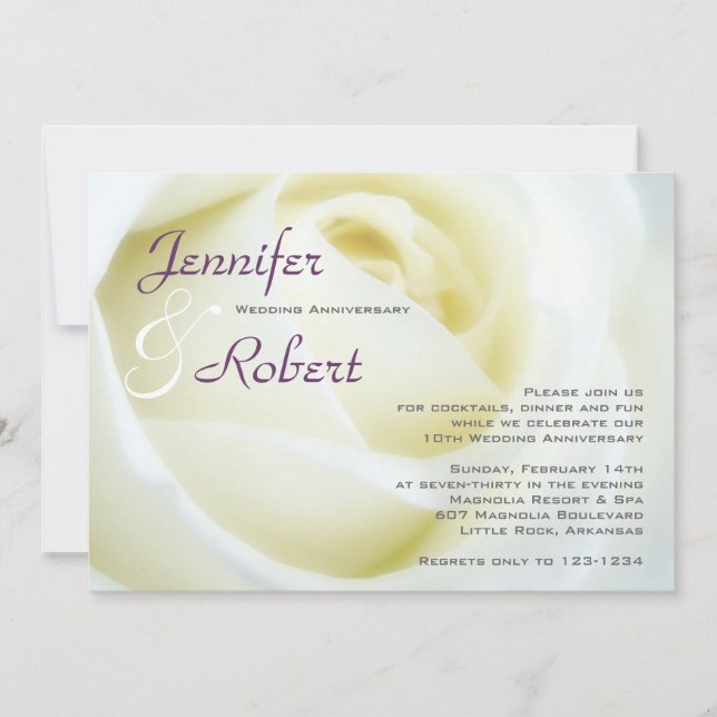 Invitation d'anniversaire de mariage (Devant)