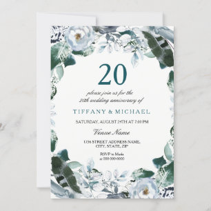Invitation d'anniversaire de mariage de 20 ans ver