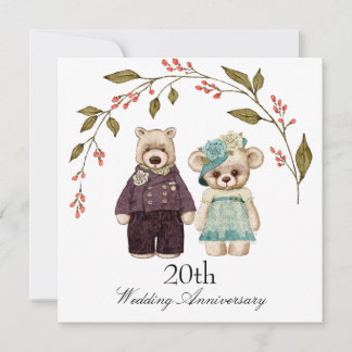 Invitation d'anniversaire de mariage de couple d'o