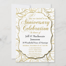 Invitation d'anniversaire de mariage élégante tour