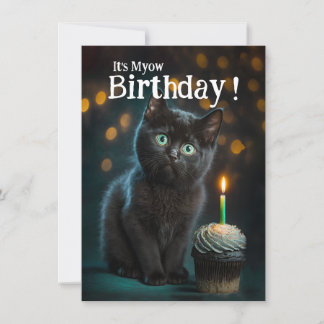 Invitation d'anniversaire de Meowday, personnalisa