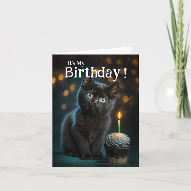 Invitation d'anniversaire de Meowday, personnalisa (Devant)