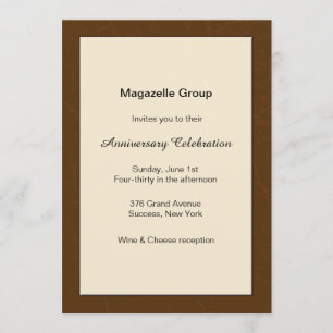 Invitation d'anniversaire de mérite d'affaires