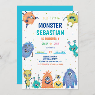 Invitation d'anniversaire de Monster