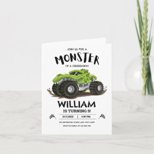 Invitation d'anniversaire de Monster Truck, Invita