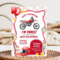Invitation d'anniversaire de moto cross