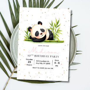 Invitation d'anniversaire de Panda, Anniversaire d