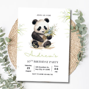 Invitation d'anniversaire de Panda, Invitation d'a