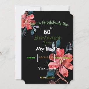 Invitation d'anniversaire de papa