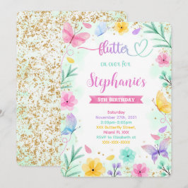 Invitation d'anniversaire de papillon