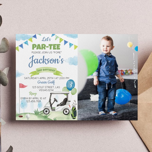 Invitation d'anniversaire de Par-tee Golf (Créateur téléchargé)