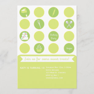 Invitation d'anniversaire de partie de cuisson