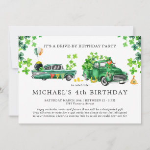 Invitation d'anniversaire de passage en voiture po