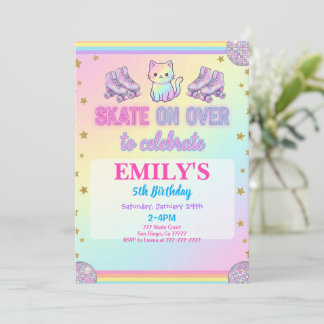 Invitation d'anniversaire de patinage sur glace