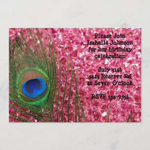 Invitation d'anniversaire de Peacock à la gloire r
