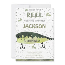 Invitation d'anniversaire de pêche