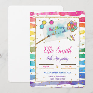 Invitation d'anniversaire de peinture 
