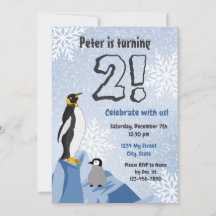 Invitation d'anniversaire de Penguin