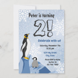 Invitation d'anniversaire de Penguin