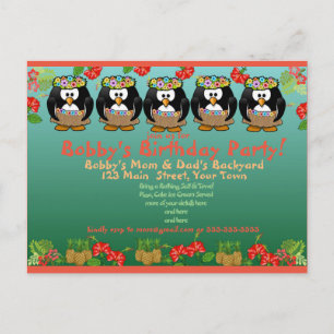 Invitation d'anniversaire de Penguin