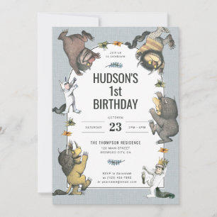 Invitation d'anniversaire de personnage Là où les
