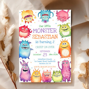 Invitation d'anniversaire de petit monstre