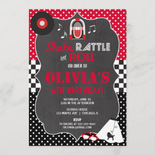 invitation d'anniversaire de petit pain de roche