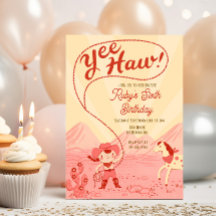 Invitation d'anniversaire de petite cowgirl