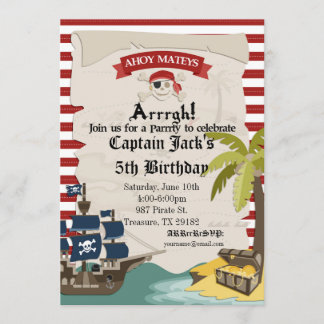 Invitation d'anniversaire de pirate