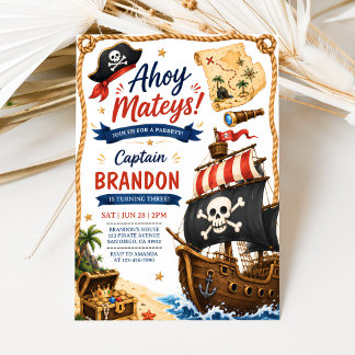 Invitation d'anniversaire de pirate