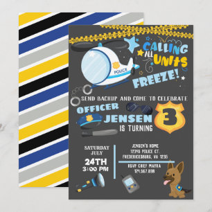 Invitation d'anniversaire de police