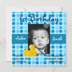 Invitation d'anniversaire de Polka Dot Child (Garç