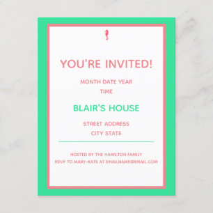 Invitation d'anniversaire de Preppy